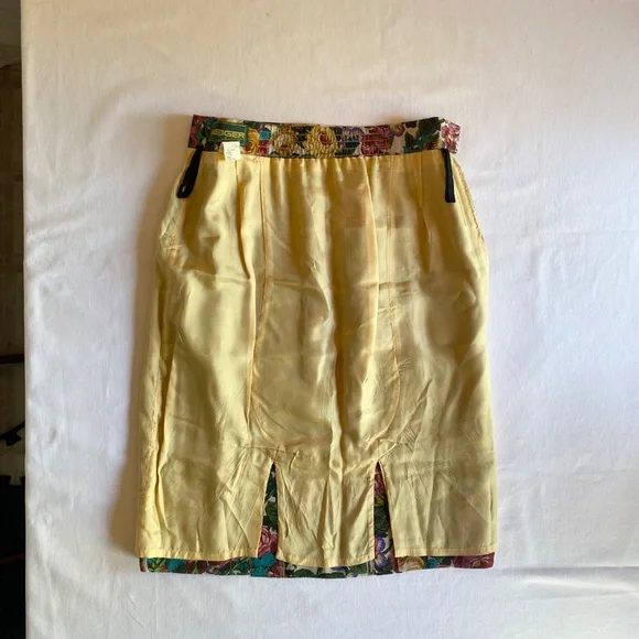 Vintage Geiger Knee Length Floral Skirt Sz 40/US 8 Cottagecore Romantic Summer - Picture 11 of 13